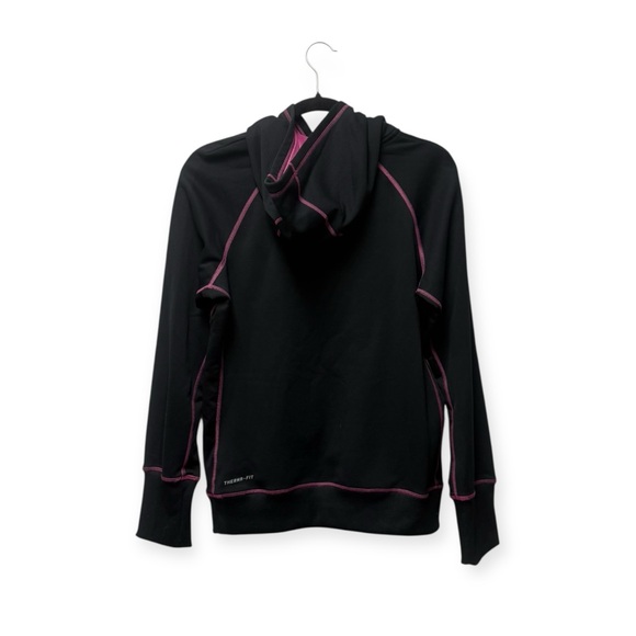 Nike Therma-Fit Black and Pink Hoodie - Picture 2 of 2